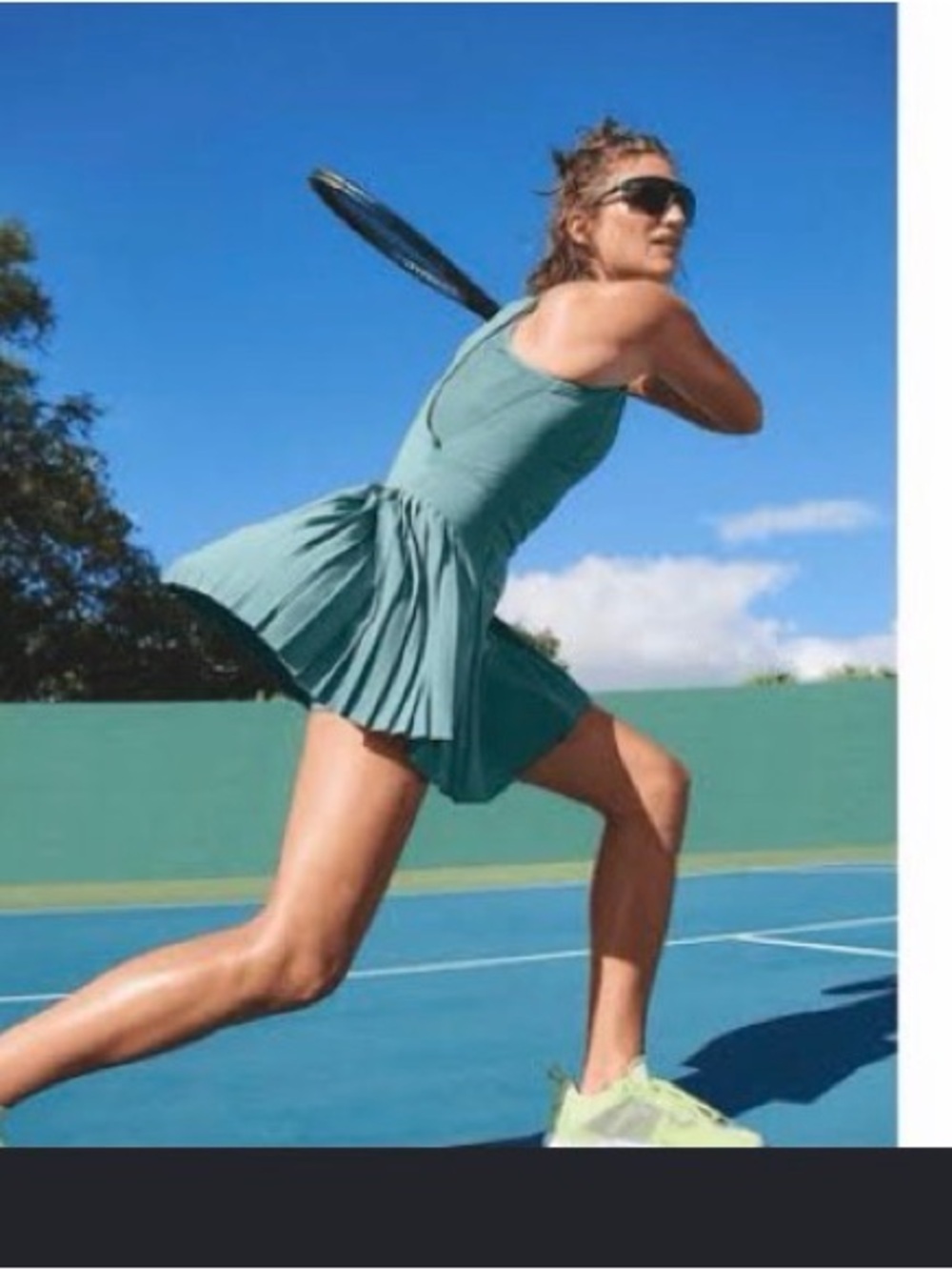 Athleta Ace Advantags Light Blue Active Top with Teal Mesh Lining